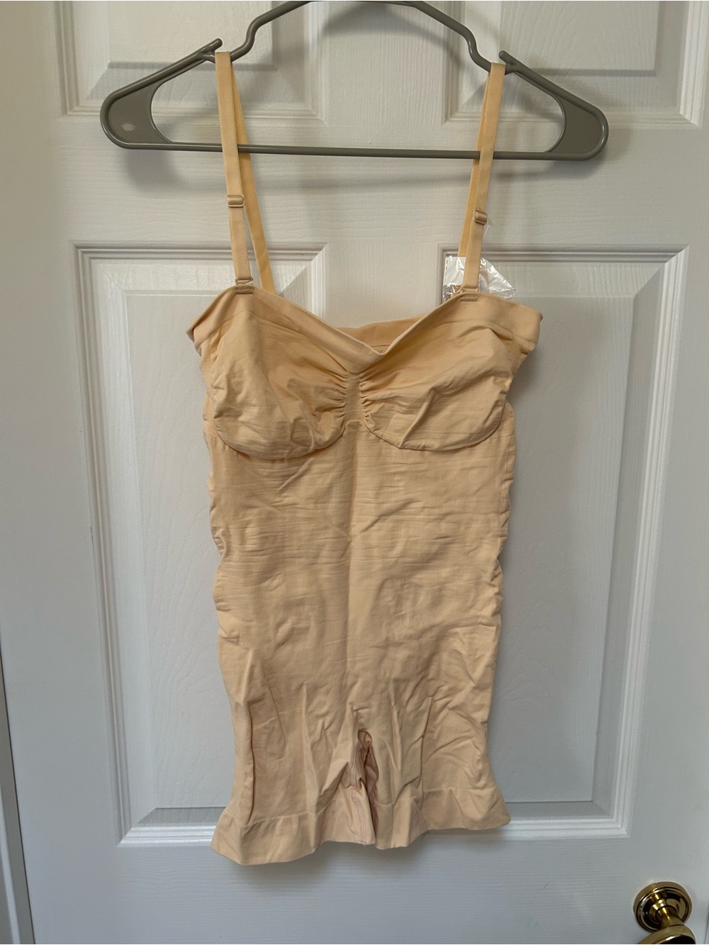 Lightweight Nude Shaping Bodysuit with Adjustable Straps